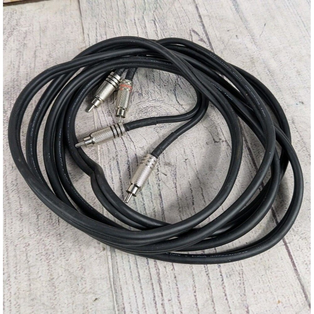Hosa Stereo Interconnect Dual RCA to RCA Cable Speaker Wire 10ft Metal - USED
